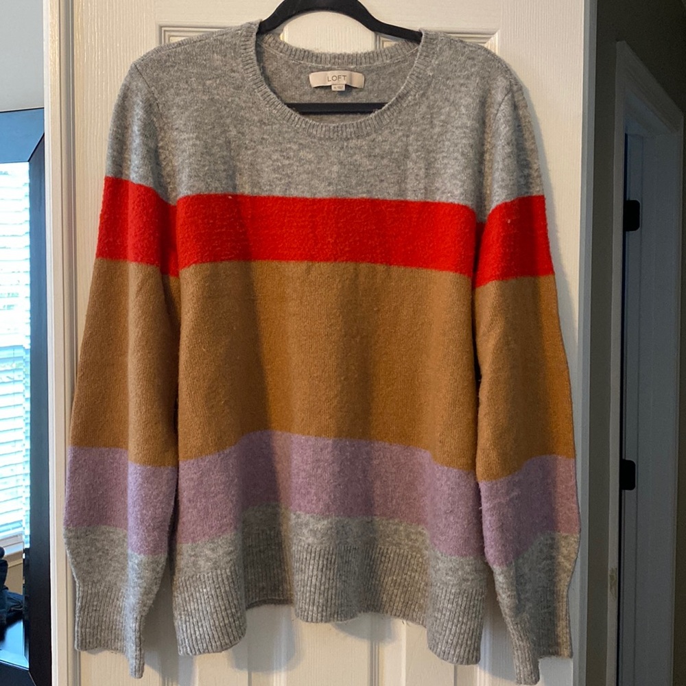 Loft cozy striped sweater